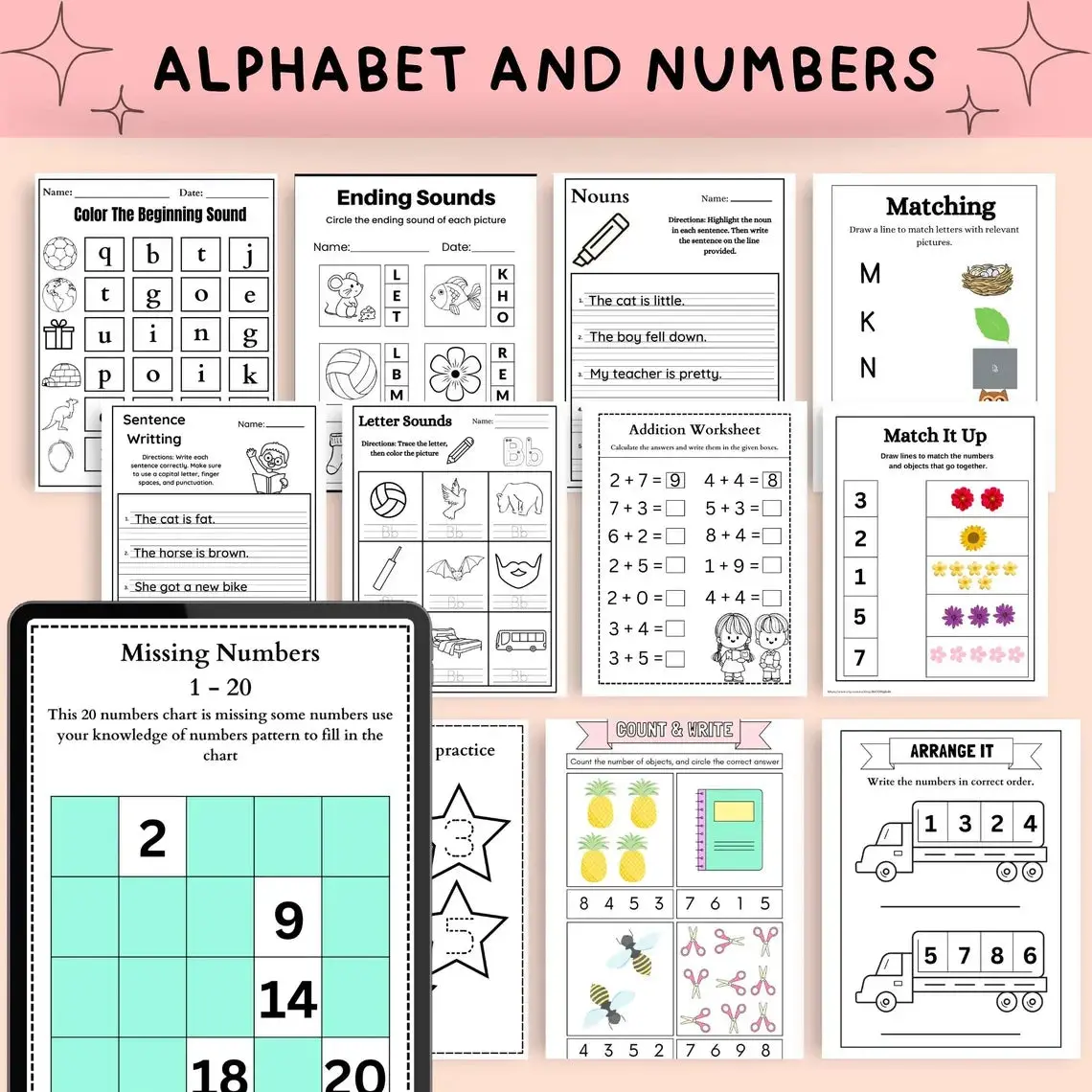 Alphabet worksheets